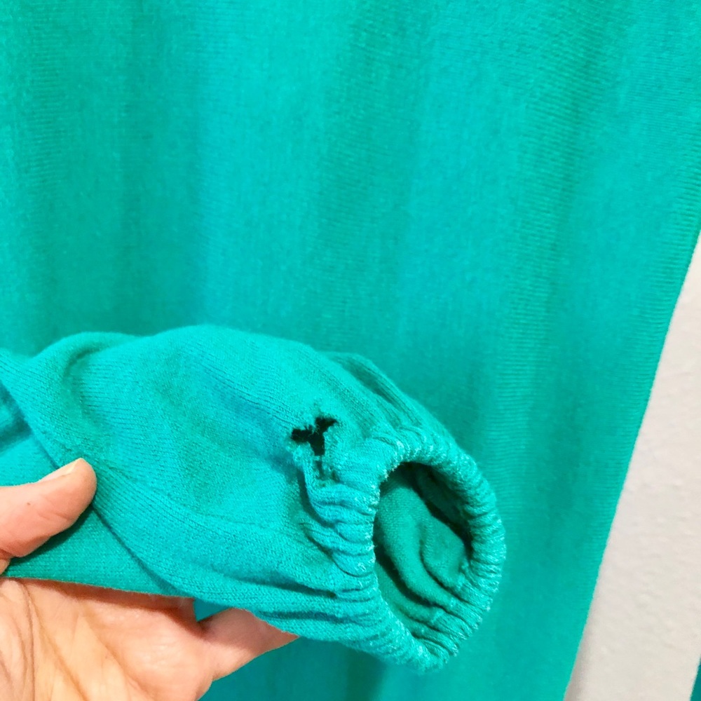 Bebe Turquoise Long Sleeve V-Neck Tunic!!! - Picture 4 of 8